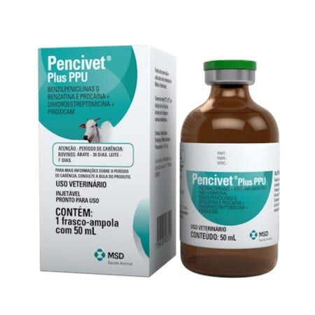 Medicamento Antib+Infl Pencivet Plus PPU Inj 50ml