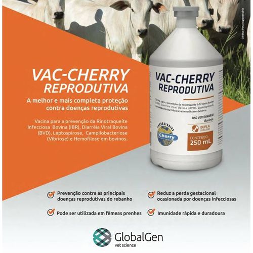 Vacina Vac-Cherry Reprodutiva com 50 doses 250ml