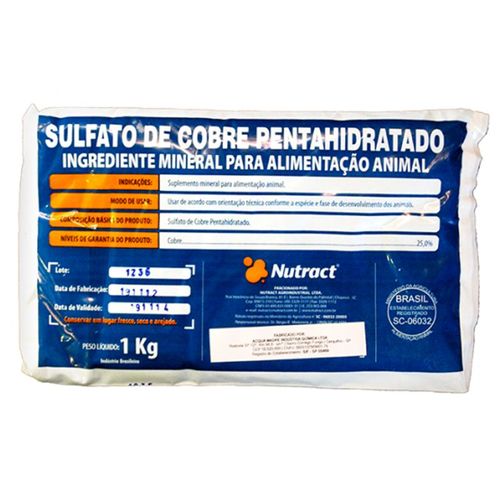 Sulfato de cobre Nutract de 1kg