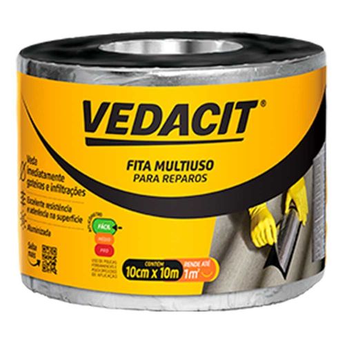 Fita Multiuso de Alumínio 10cm x 10m Vedacit - por Metro