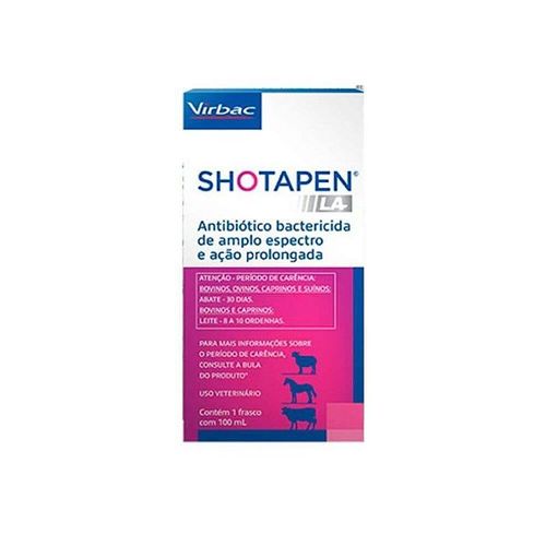 Medicamento Antibiótico Shotapen LA Injeção 100ml