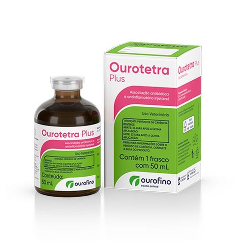 Medicamento Antibiótico + Anti-inflamatório Ourotetra Plus LA Injetável 50ml