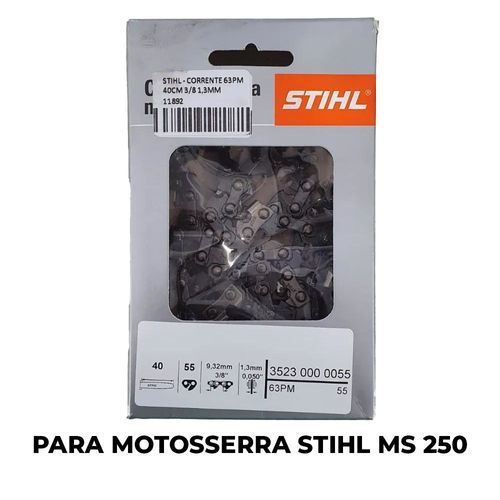 Corrente para Motosserra 40 centímetros 1,3 mm 3/8 Polegadas 63PM Stihl