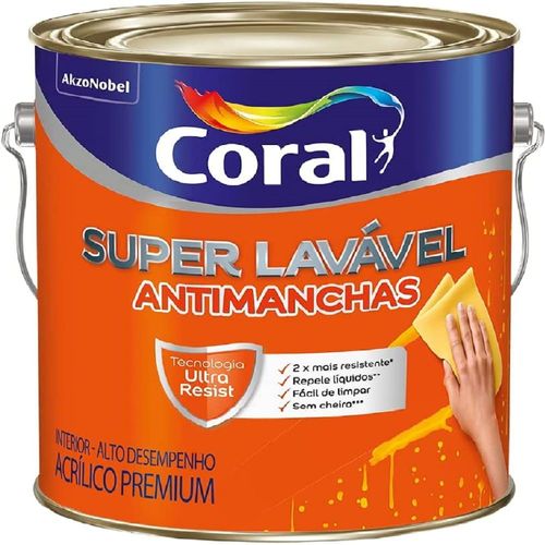 Tinta Acrílica Super Lavável Coral 3,6 litros