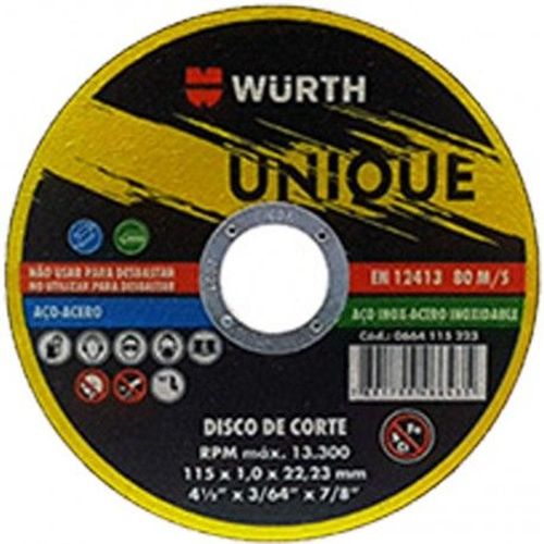 Disco de Corte 115x1,0x22,23mm Wurth