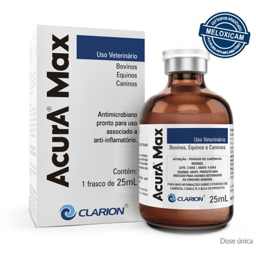 Medicamento Antibiótico e Anti-inflamatório Acura Max Inj 25ml