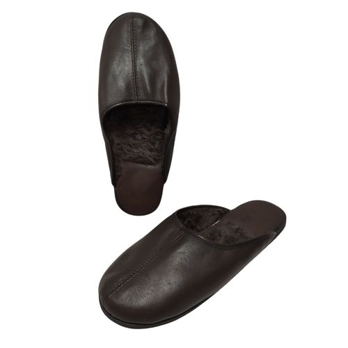 Chinelo de Couro em Lã Preto tamanho 42 RF 601 Sheets