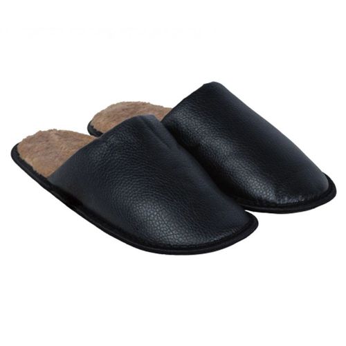 Chinelo de Couro em Lã Preto tamanho 43/44 RF 601 Sheets