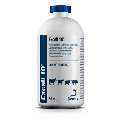 Vacina Excell 10 Injetável com 10 Doses de 50ml