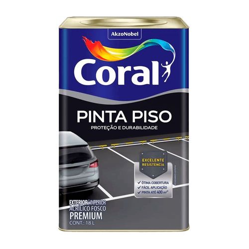 Tinta Acrílica Pinta Pisos Coral 18L