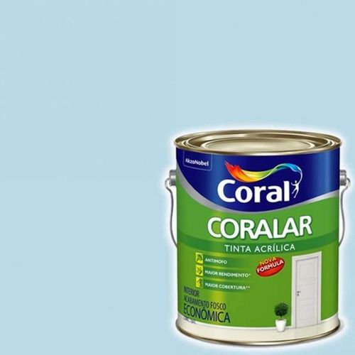 Tinta Acrílica Coralar Fo Azul Praia Coral 3,6l