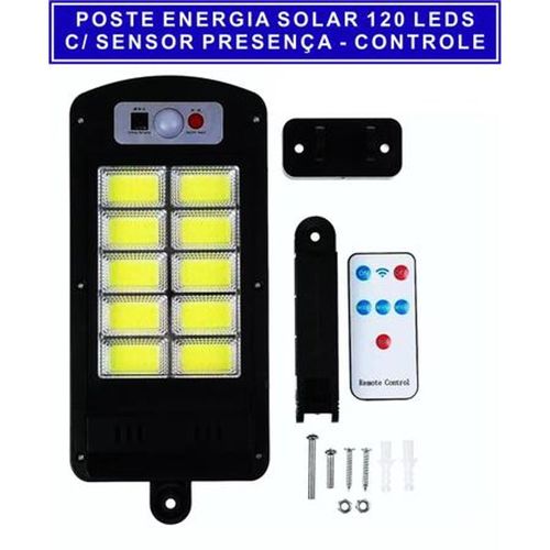 Refletor LED Solar c/Sensor Presença RF LKY-0017 Luatek