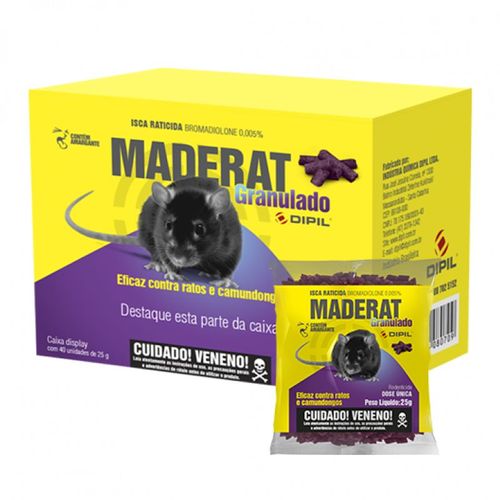 Raticida Granulado Maderat Dipil 25g