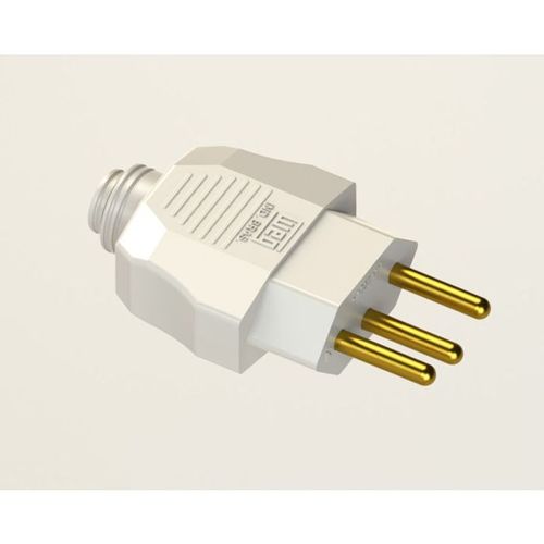 Plugue Macho 2P+T 10A/250V Branco WEG