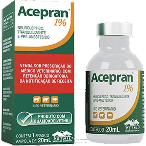 Medicamento Anestésico Sedativo Acepran 1% Inj 20ml