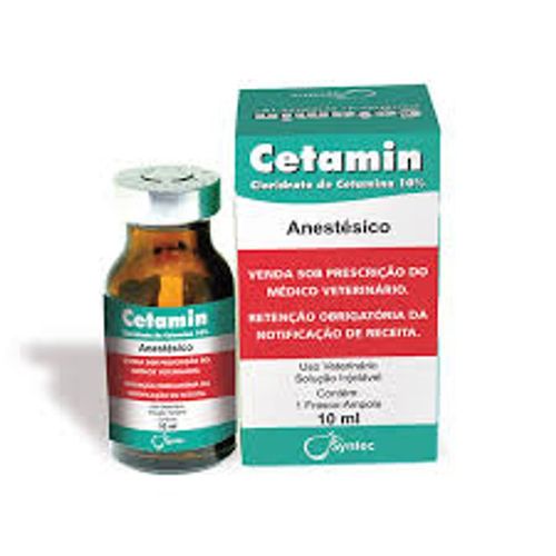 Medicamento Anestésico Cetamin 10% Inj 10ml