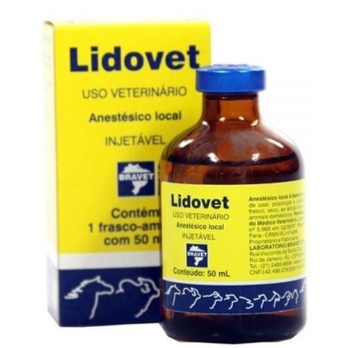 Medicamento Anest Local Lidovet 50ml